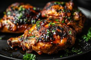 Gai Yang : Poulet grillé mariné aux herbes et sauce tamarin