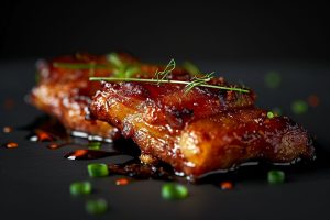 Moo Krop : Poitrine de porc croustillante avec sauce aigre-douce