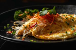 Pad Thai Hor Kai : Pad Thai enveloppé dans une omelette
