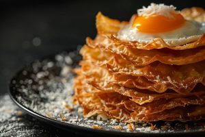Kanom Buang Thaï : Crêpes Croustillantes Garnies de Jaune d’Œuf Sucré et Crème de Coco
