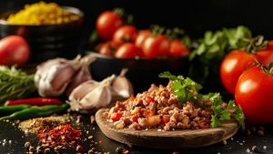 Nam Prik Ong : Sauce de viande hachée de porc et tomates